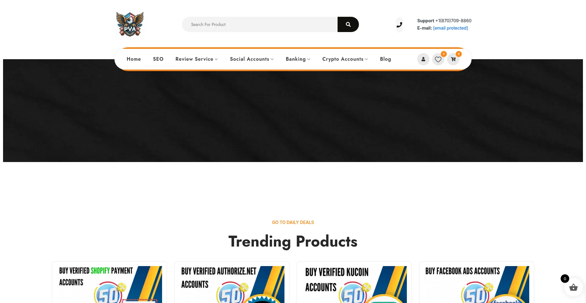 Website screenshot of Pvasmmstore.com