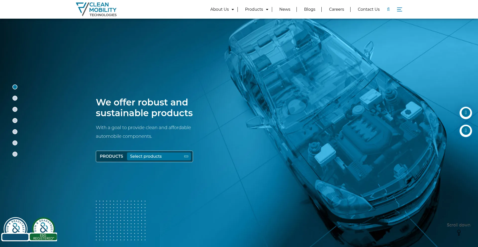 Website screenshot of Pvcleanmobility.com