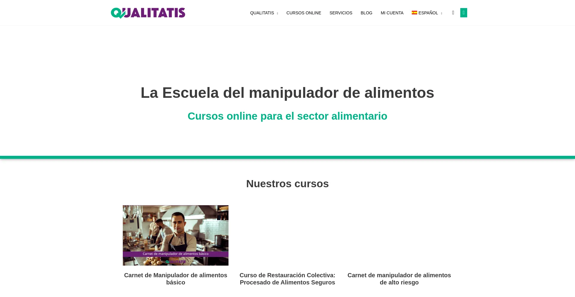 Website screenshot of Qualitatis.es