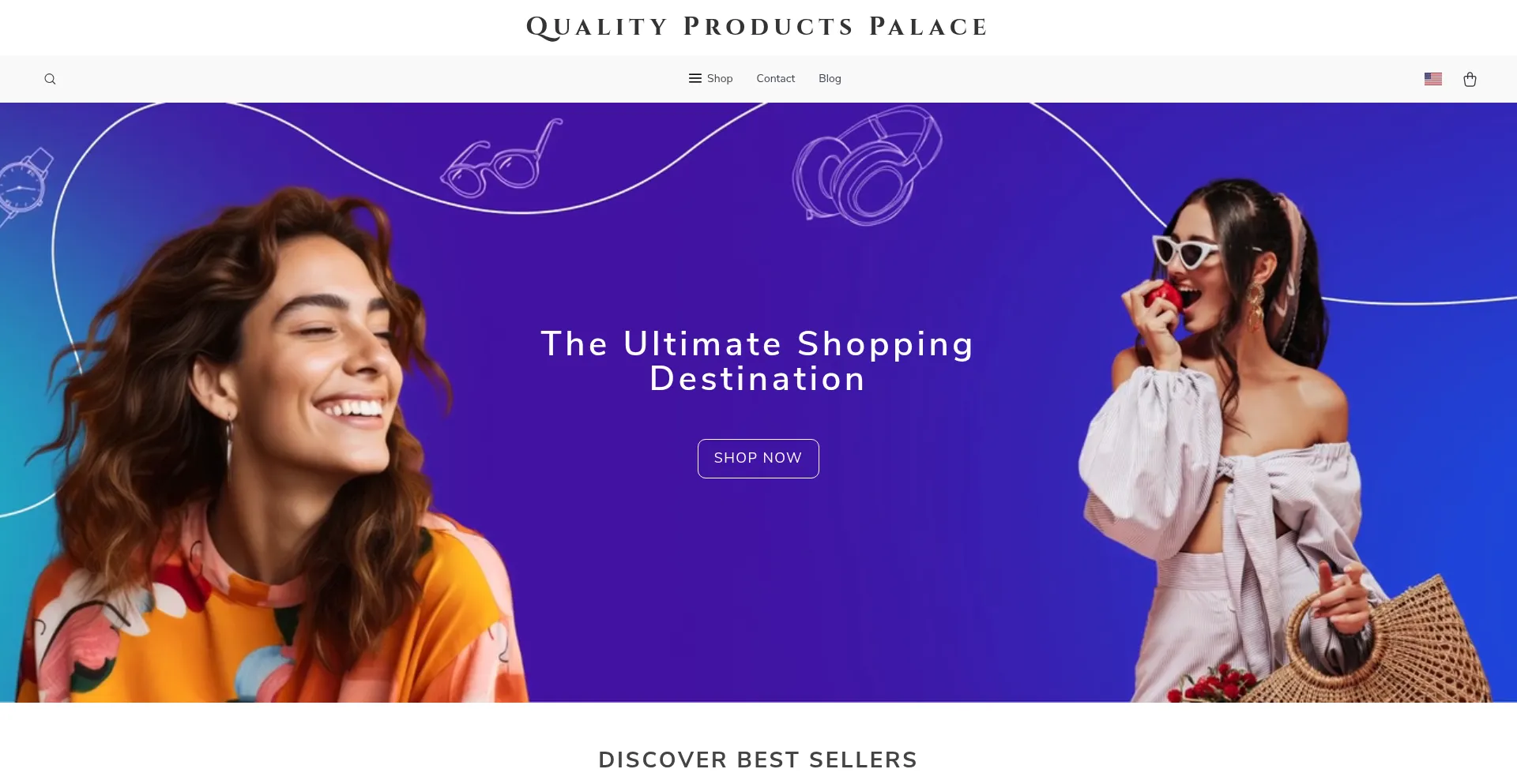 Website screenshot of Qualityproductspalace.shop