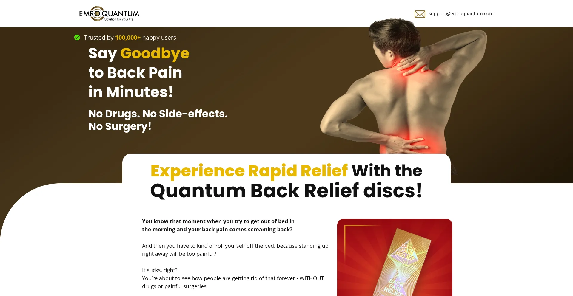 Quantumbackrelief.com é Seguro e Confiável?