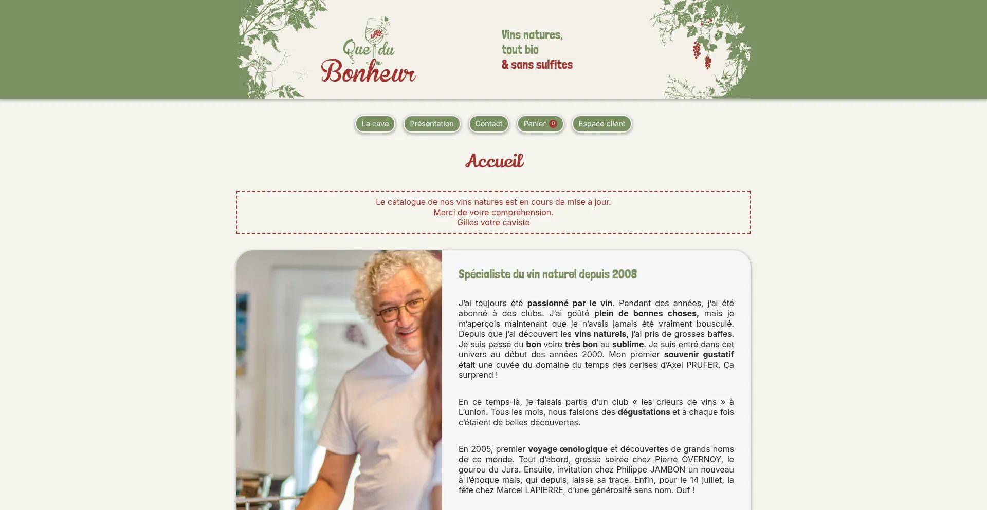 Quedubonheur-vin-naturel.fr