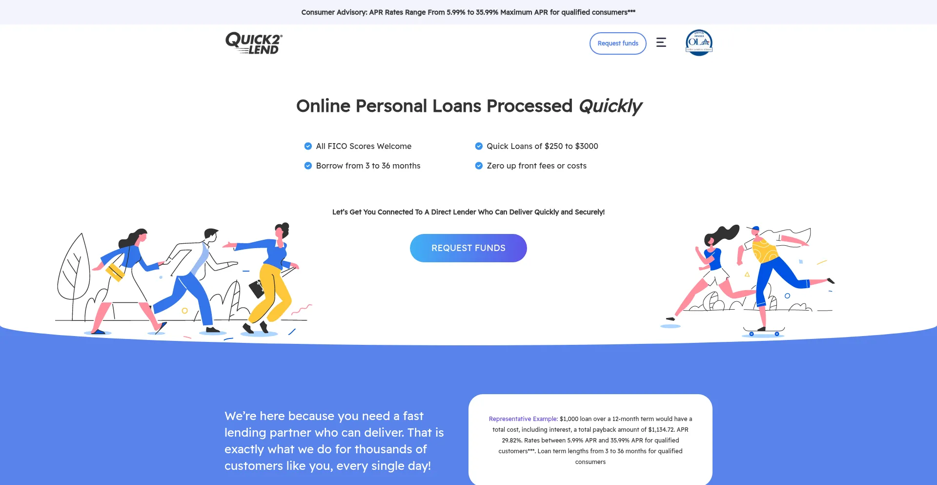 Quick2lend.com Screenshot