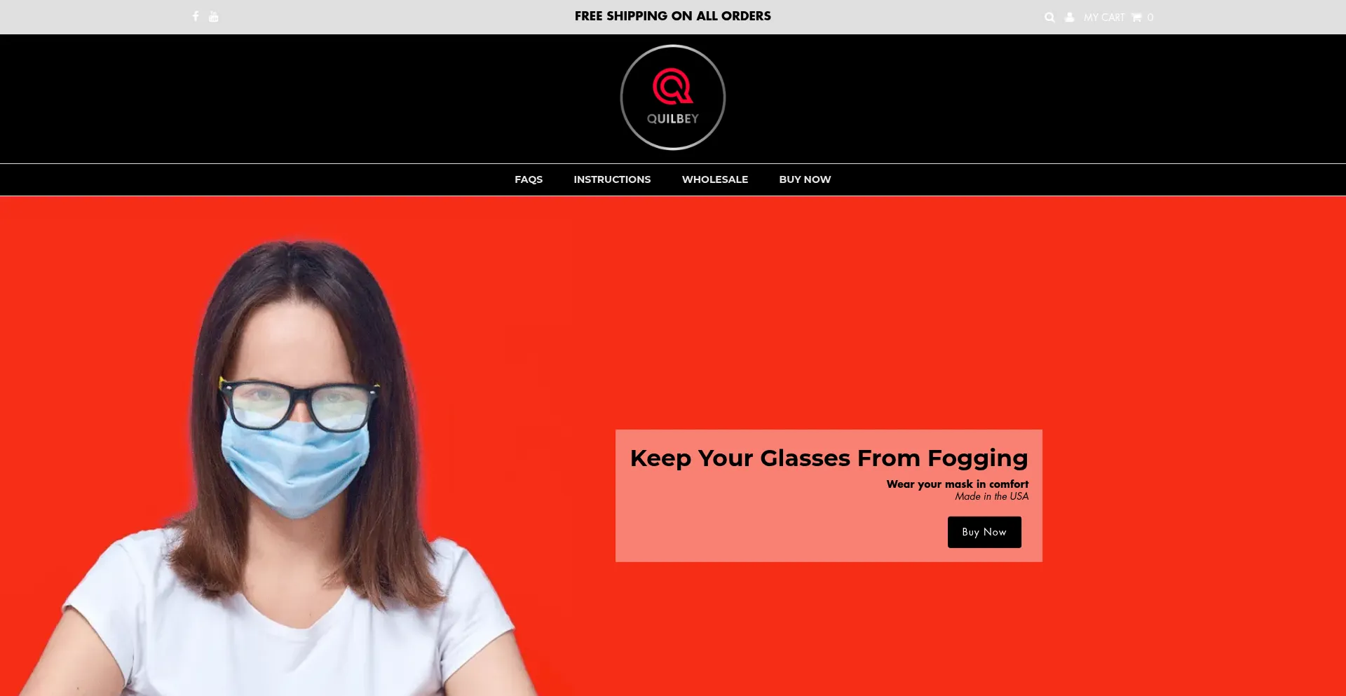 Website screenshot of Quilbey.com