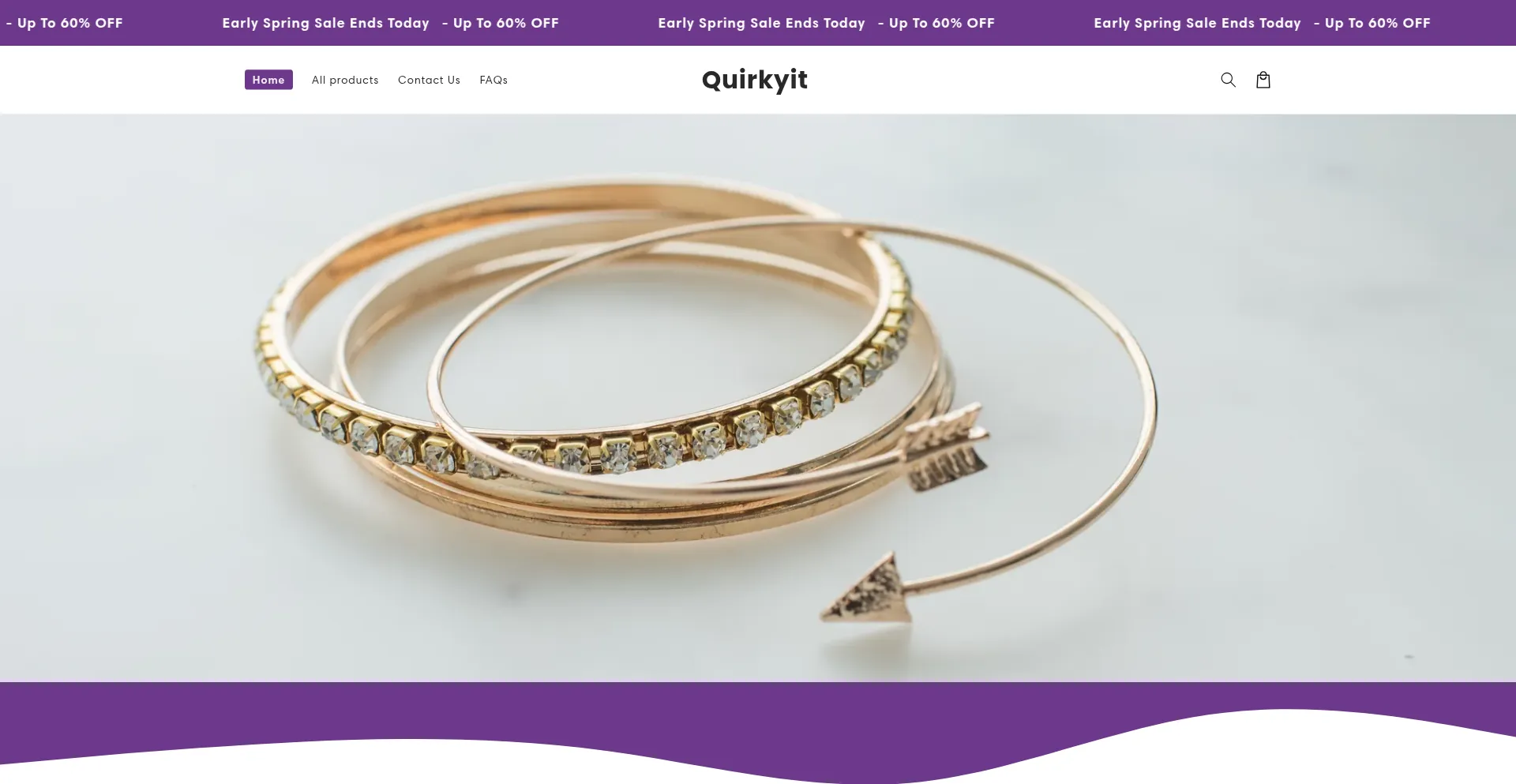 Website screenshot of Quirkyit.com