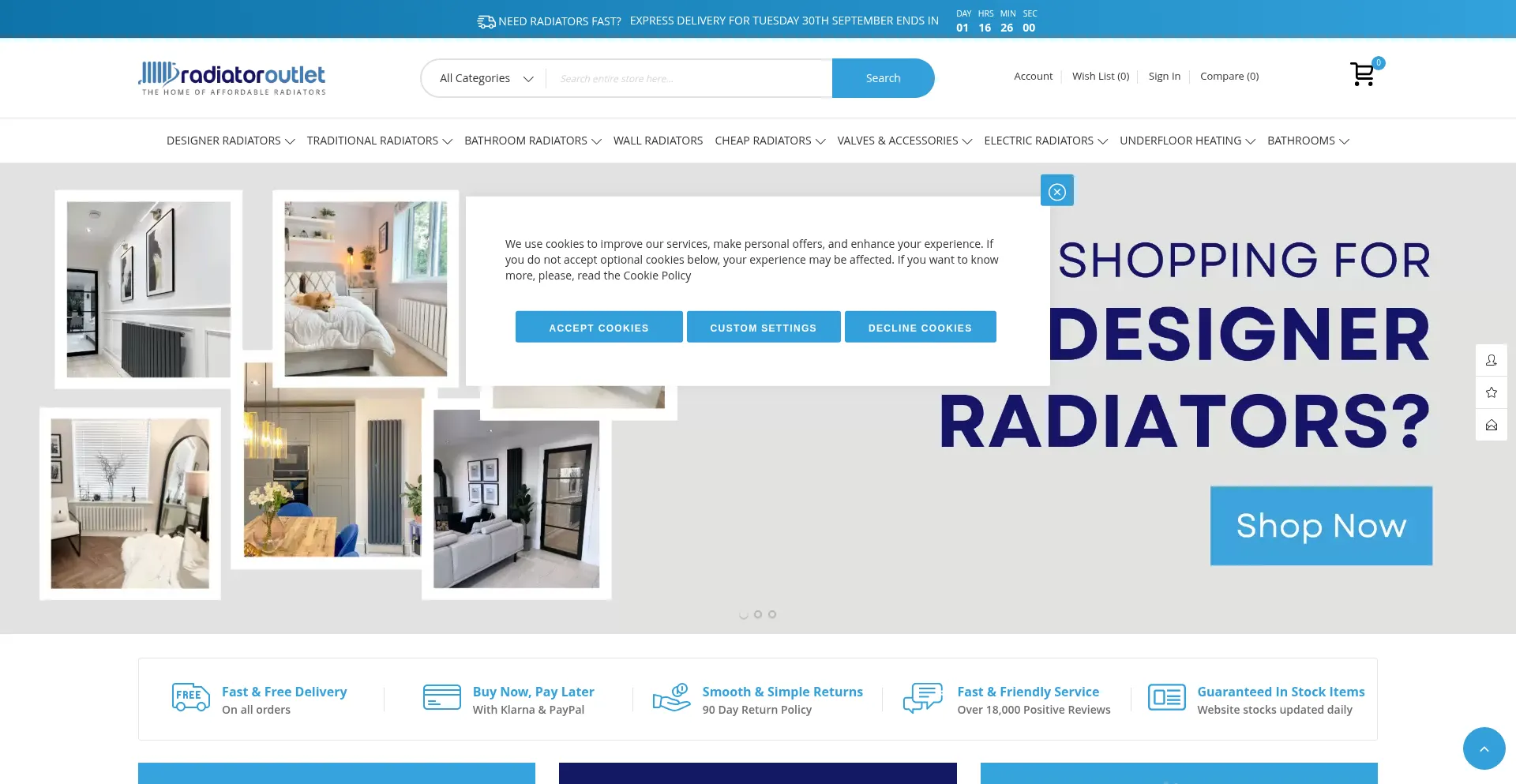 Radiatoroutlet.co.uk Screenshot