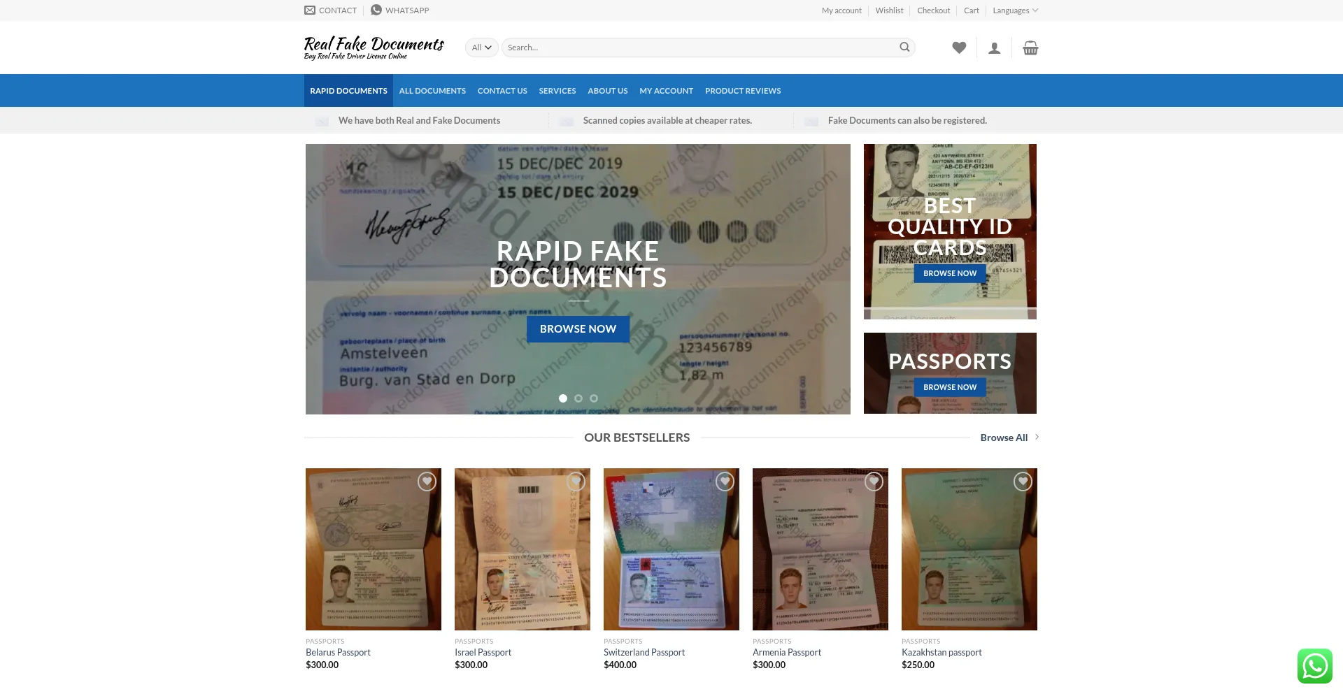 Rapidfakedocuments.com é Seguro e Confiável?