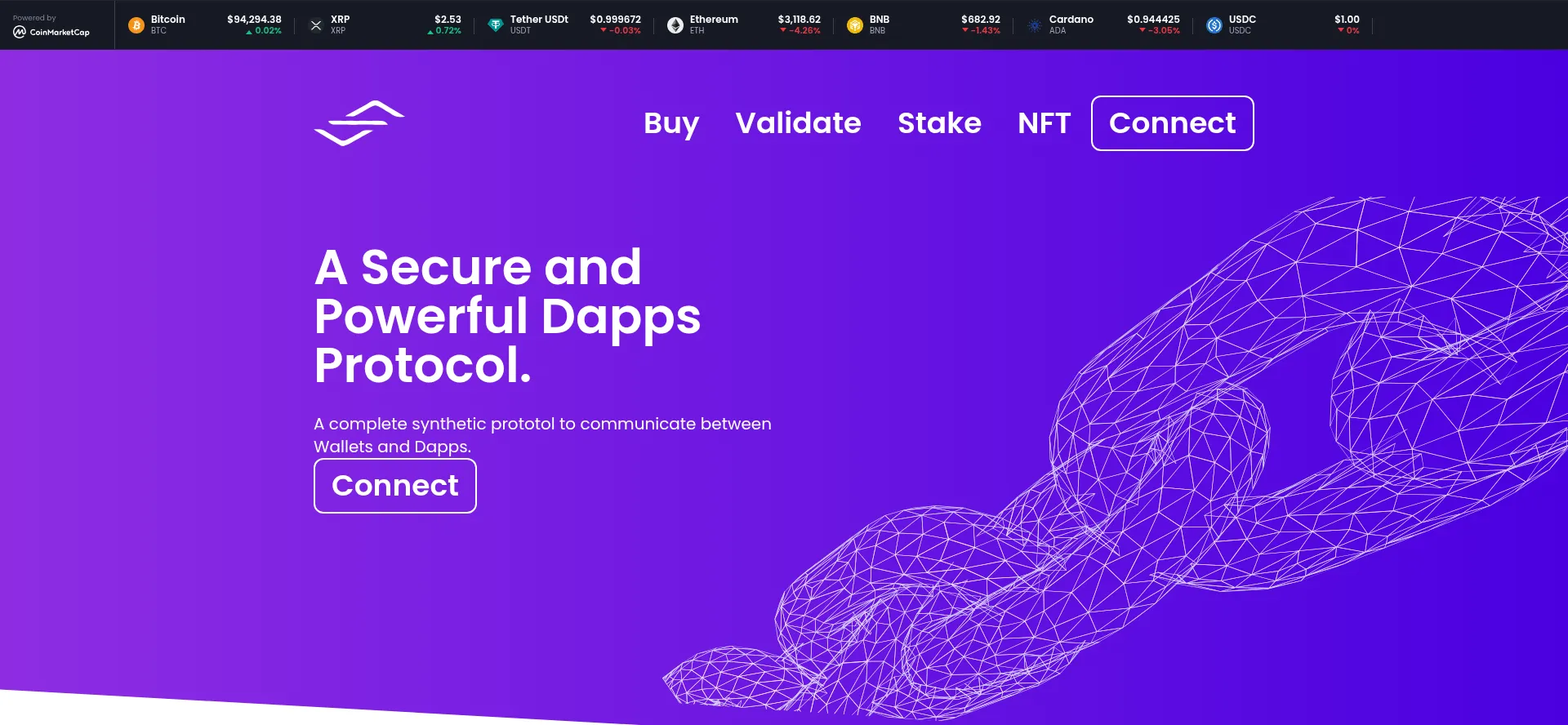 Website screenshot of Raritycoinprotocol.web.app