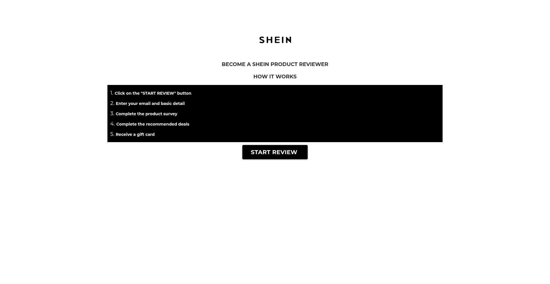Website screenshot of Rateshein.store