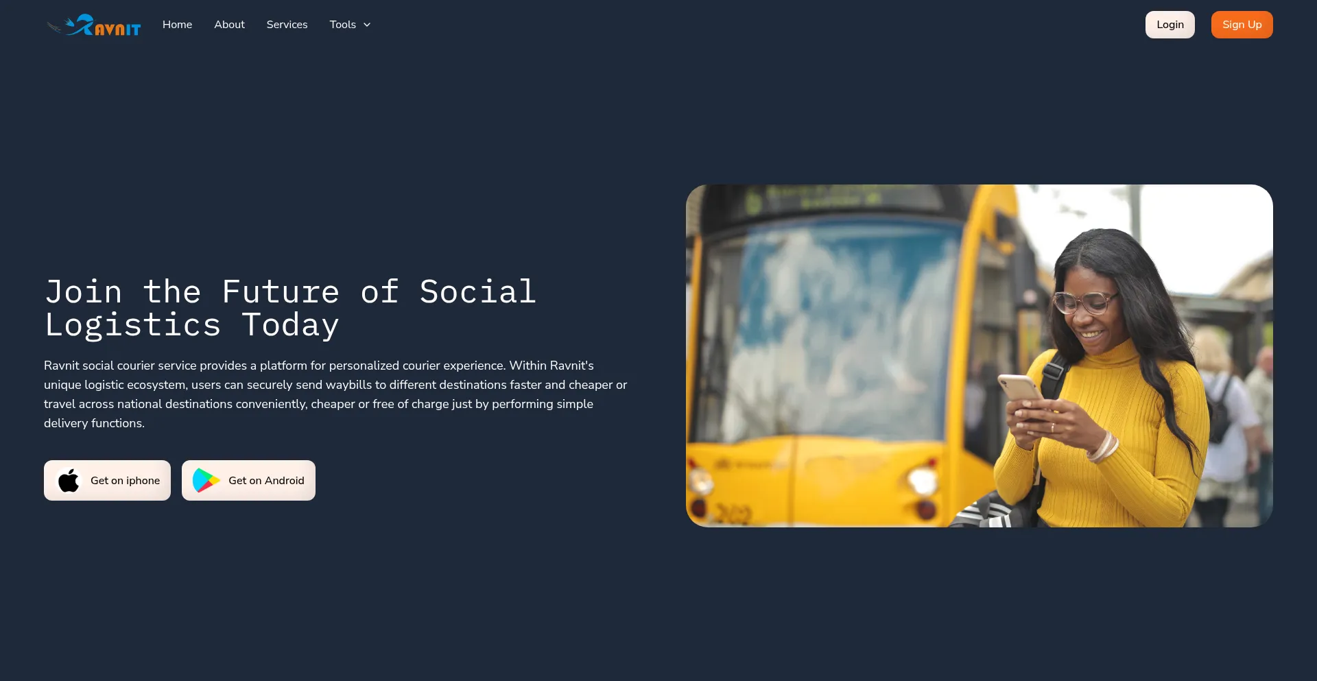 Website screenshot of Ravnit.com