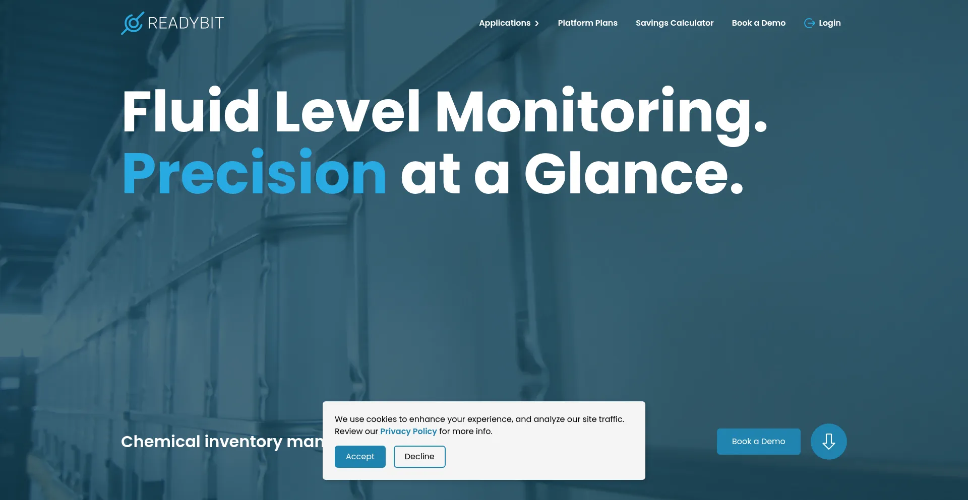 Website screenshot of Readybit.com