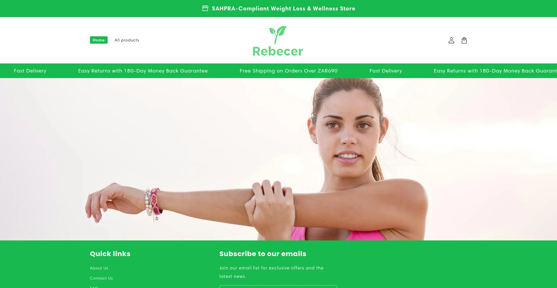 Website screenshot of Rebecer.com