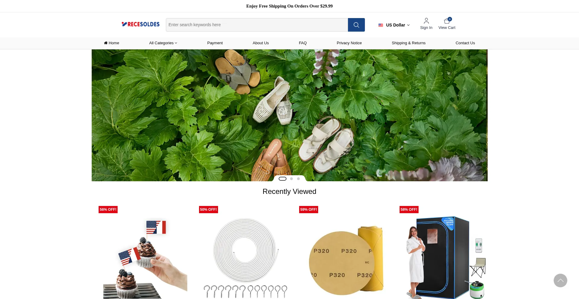 Recesoldes.com Screenshot