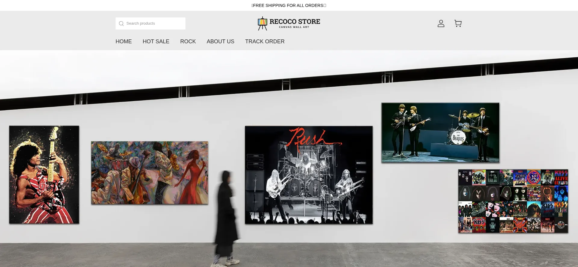 Website screenshot of Recocoart.com