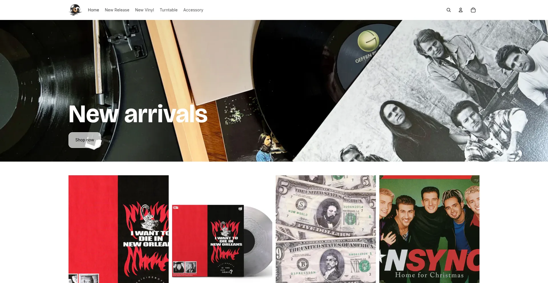 Website screenshot of Recordsturntable.com