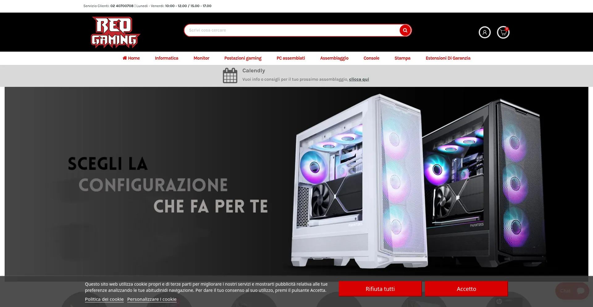 Website screenshot of Redgaming.it