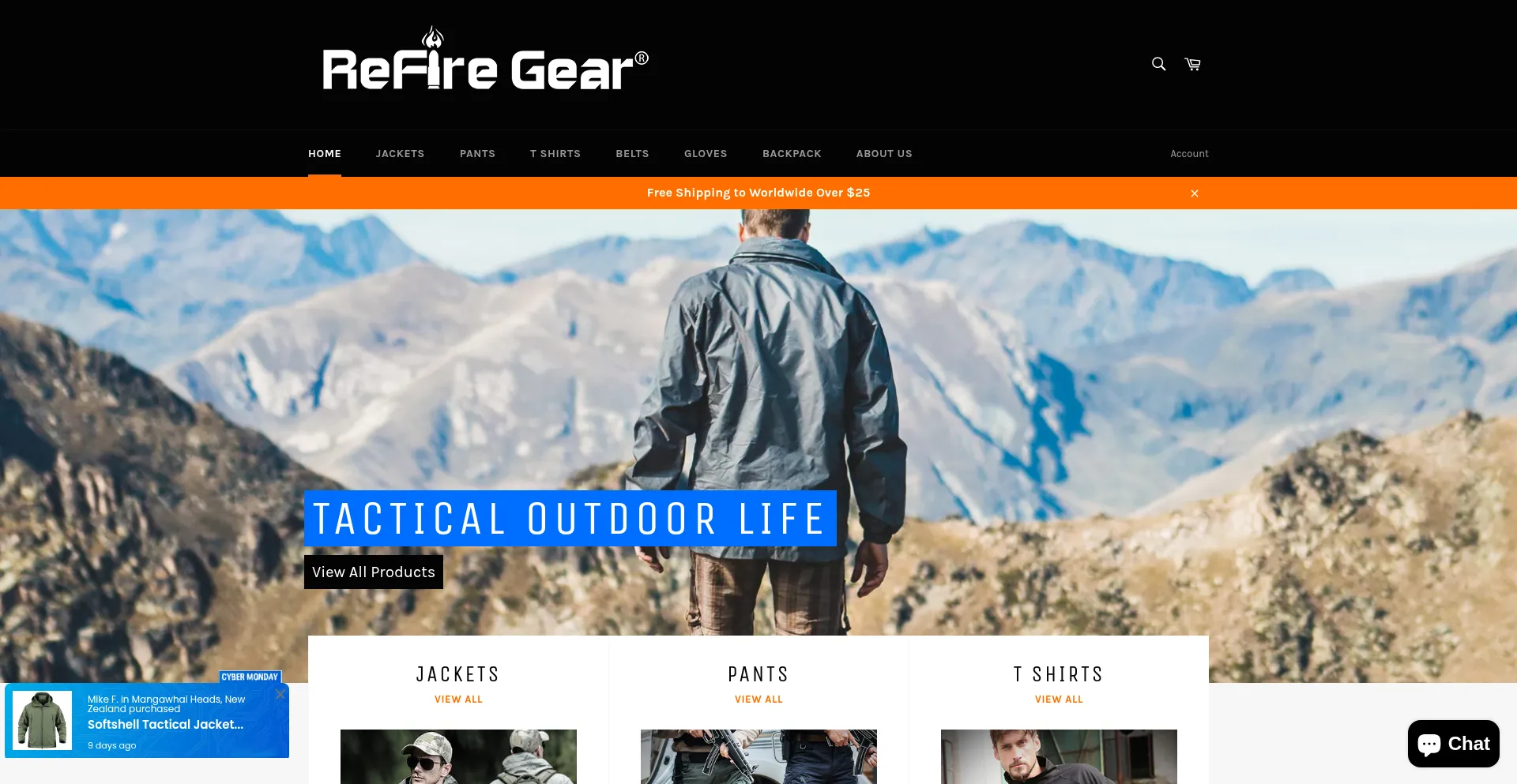Refiregear.com Screenshot