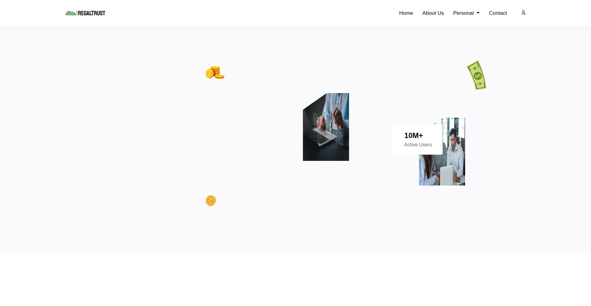 Website screenshot of Regaltrust.org