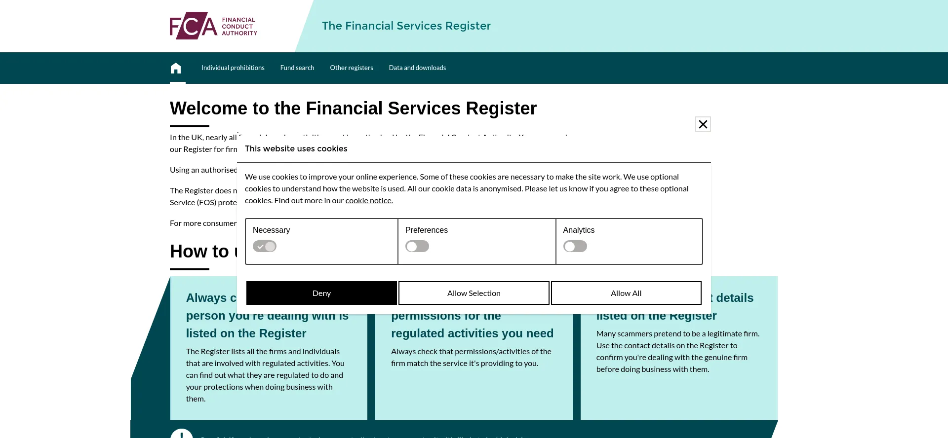 Register.fca.org.uk é Seguro e Confiável?