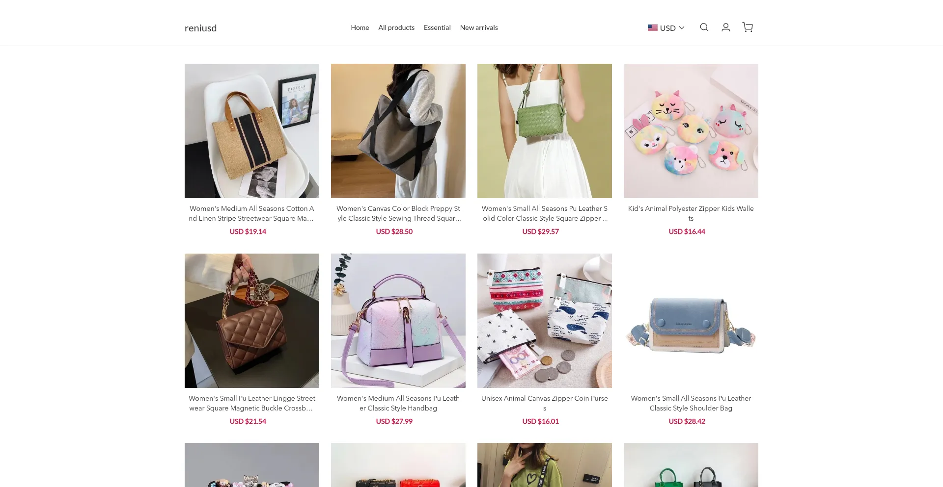 Website screenshot of Reniusd.com