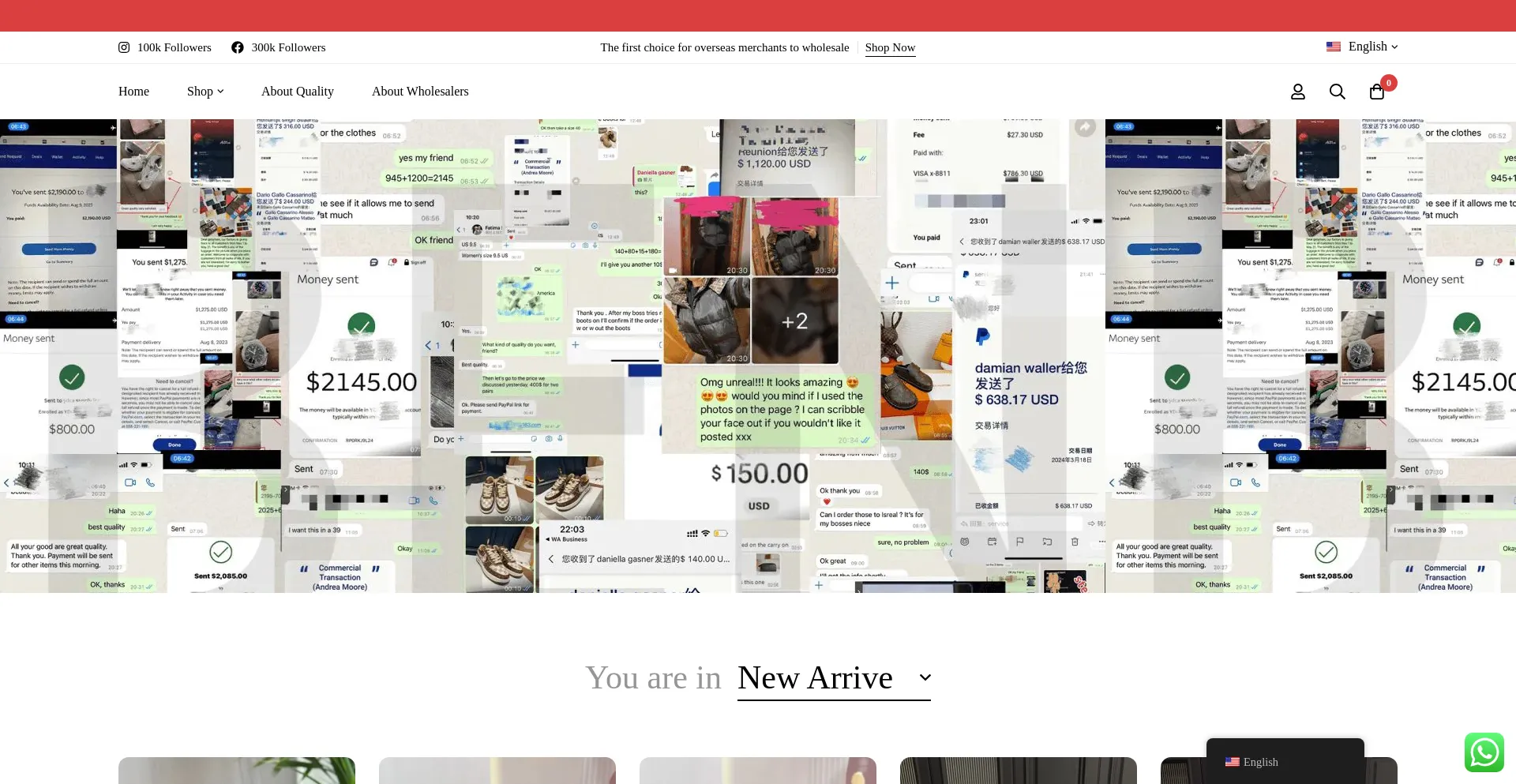 Website screenshot of Replicadesignerbags.us