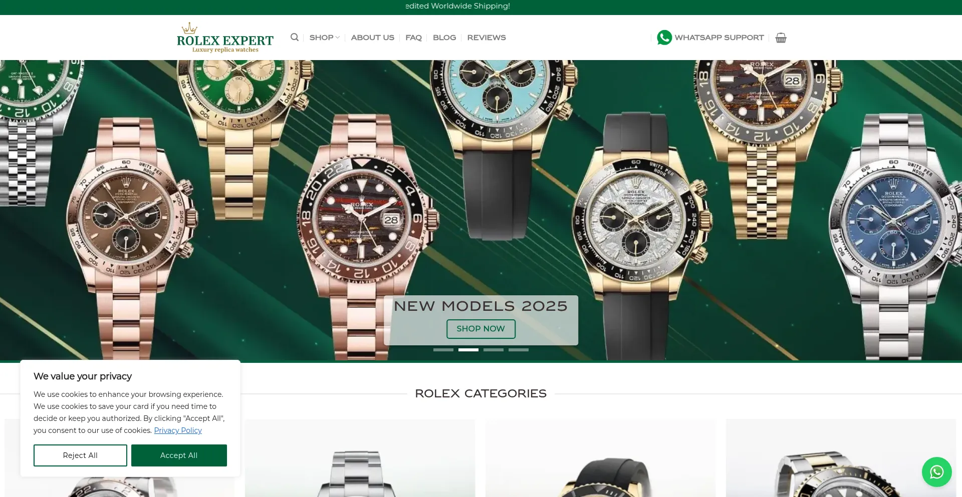 Website screenshot of Replicarolexexpert.io