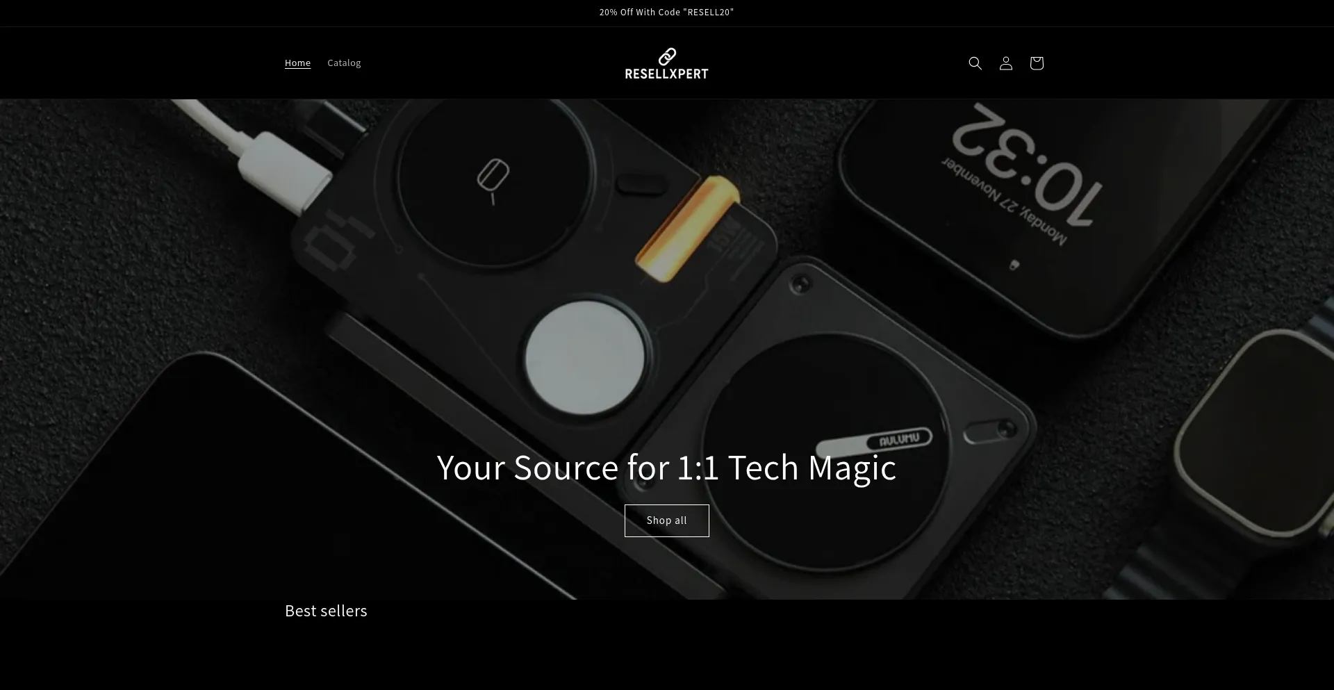 Website screenshot of Resellxpert.store