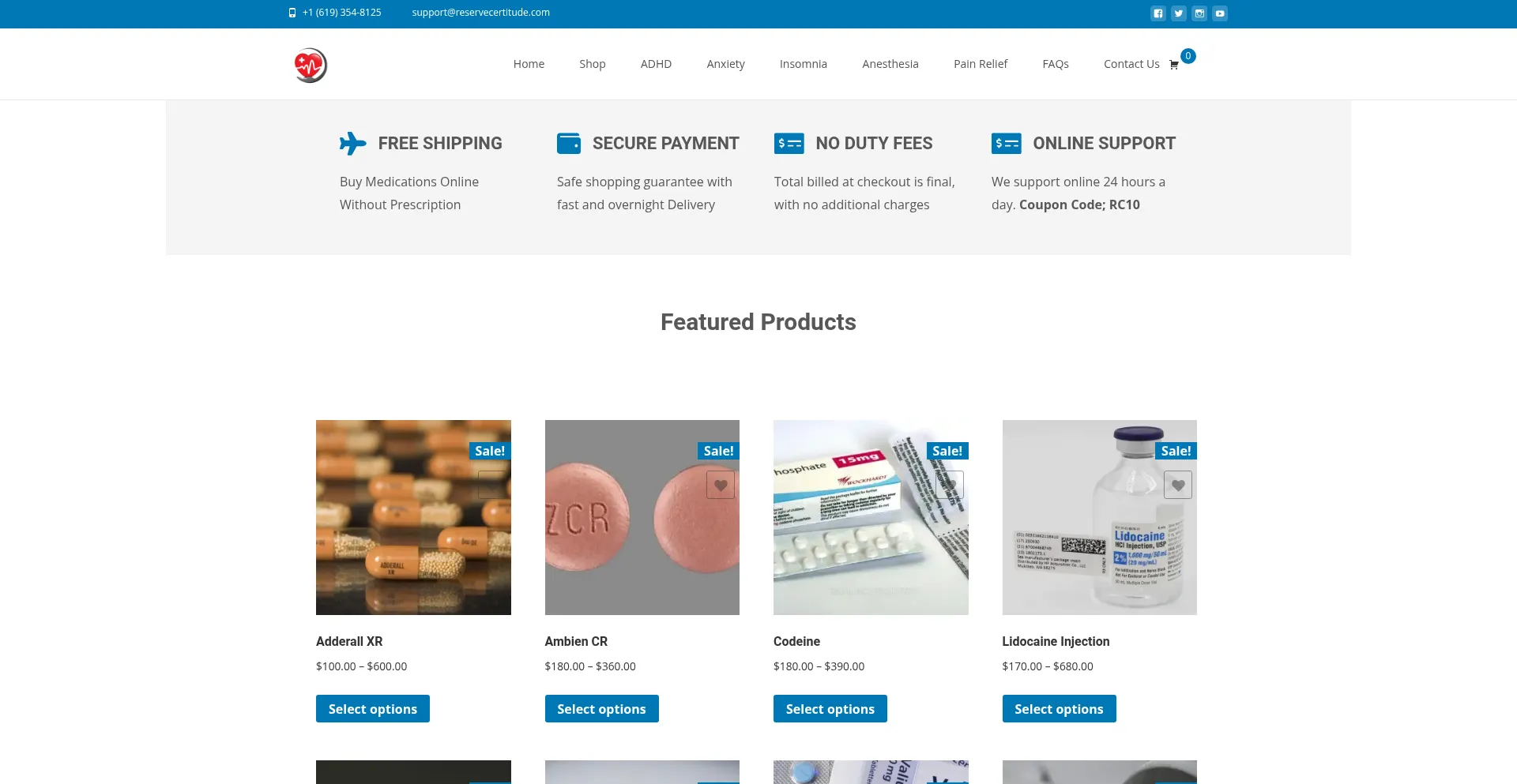 Website screenshot of Reservecertitude.com