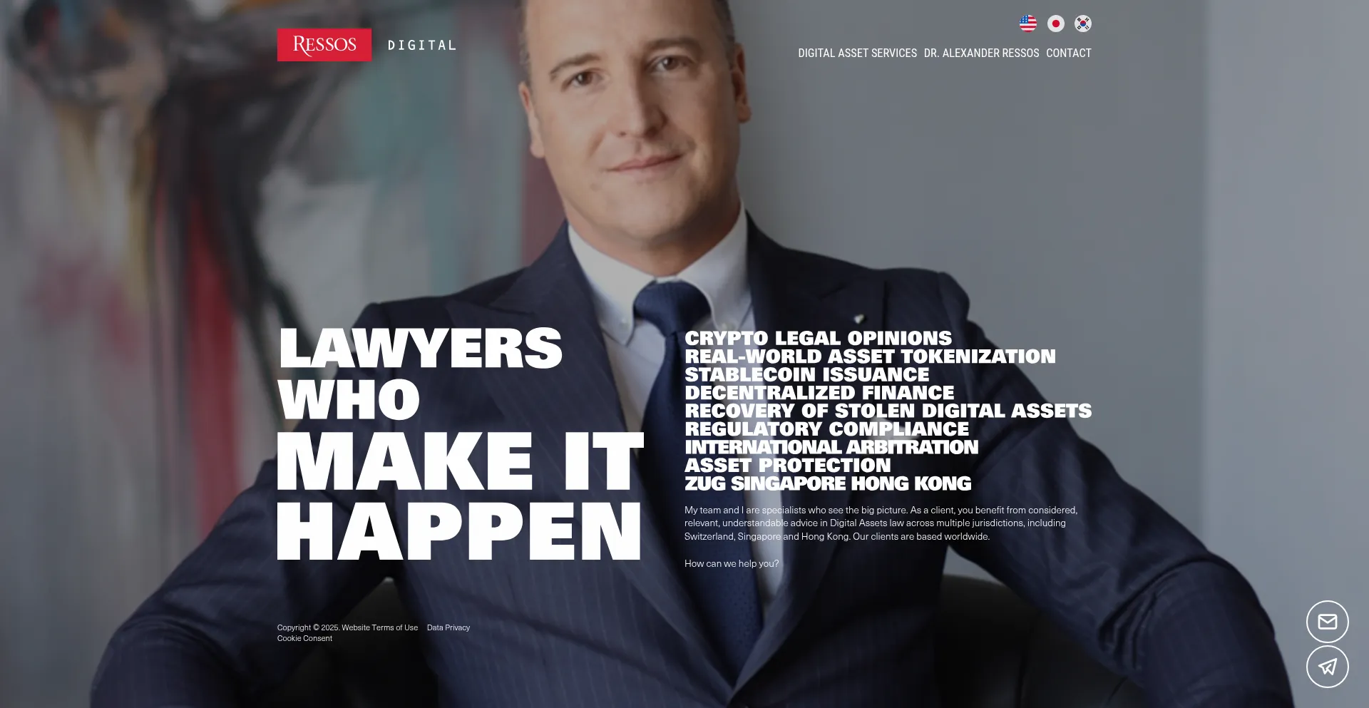 Website screenshot of Ressos.com