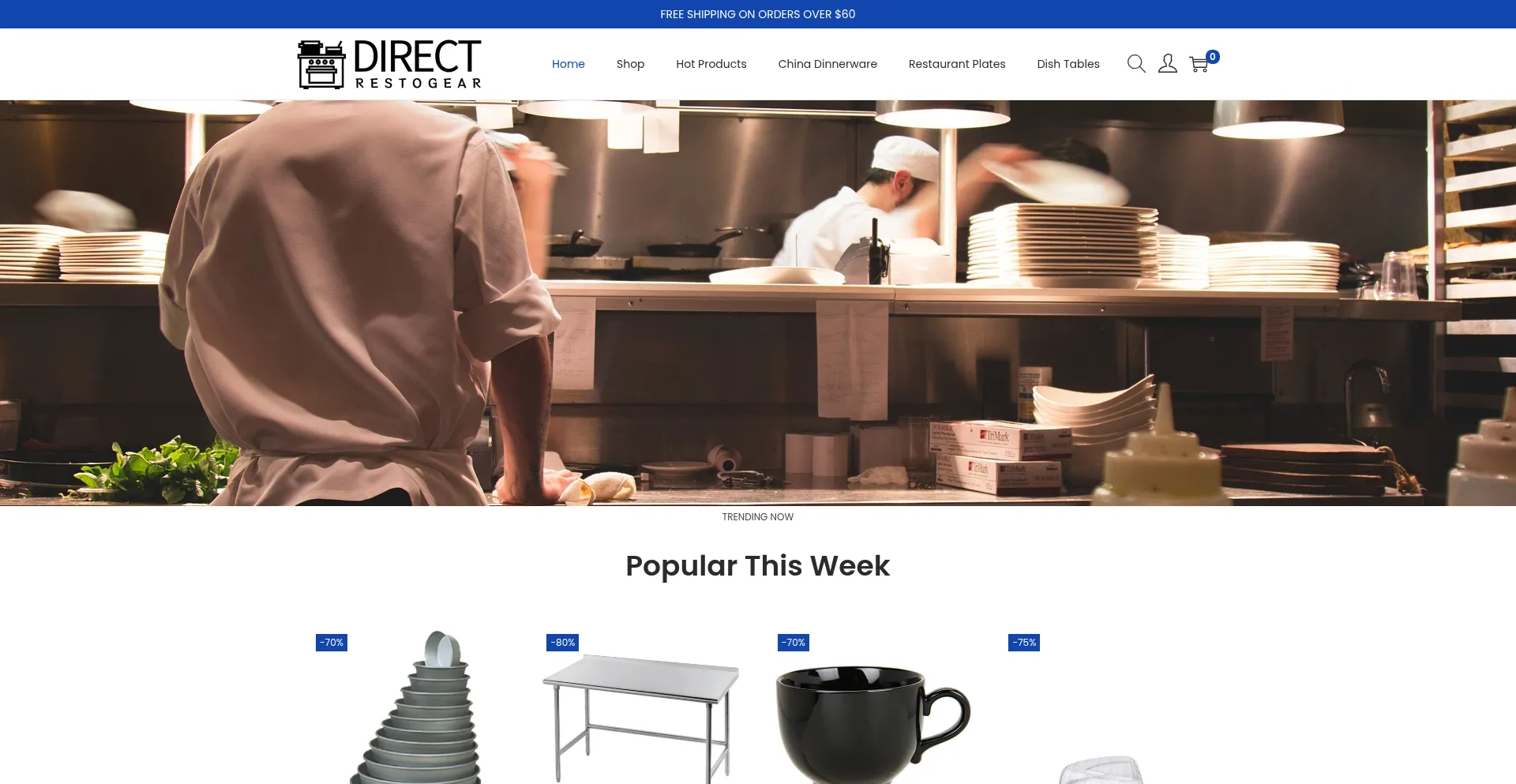 Website screenshot of Restogeardirect.com