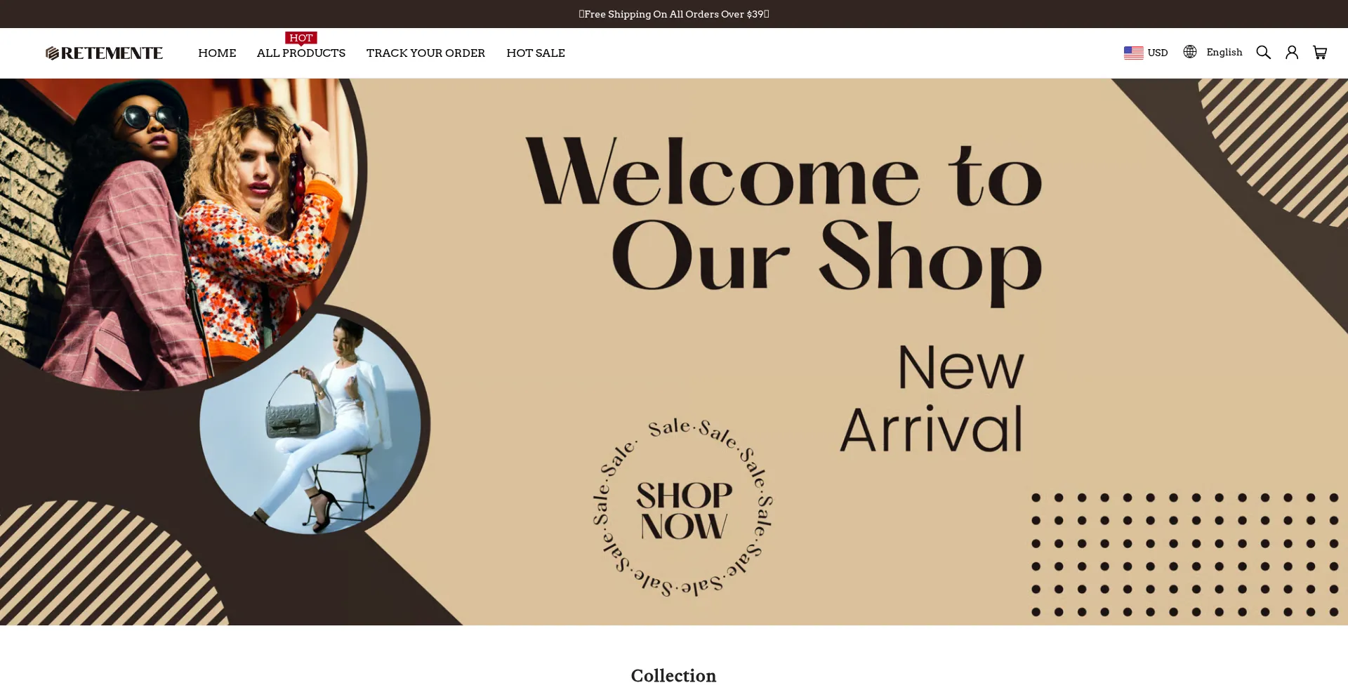 Website screenshot of Retemente.com
