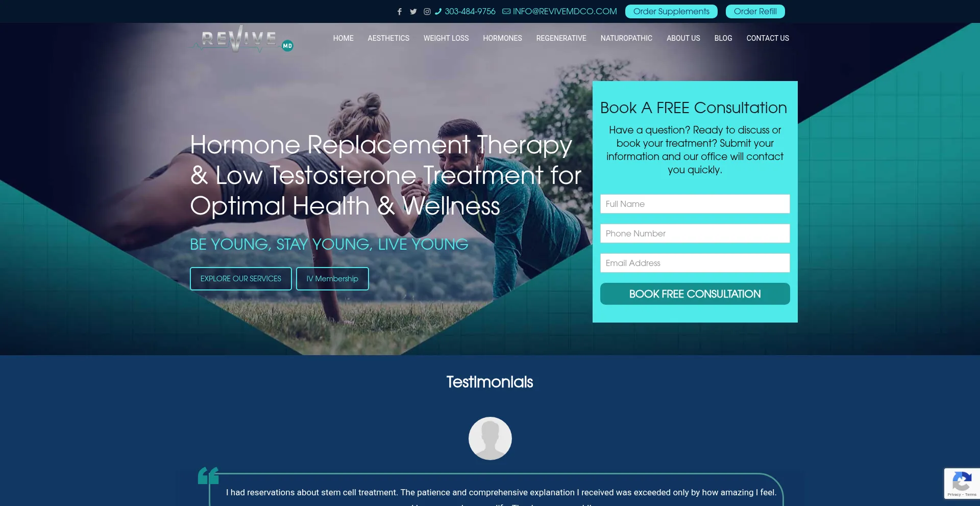 Website screenshot of Revivemdco.com