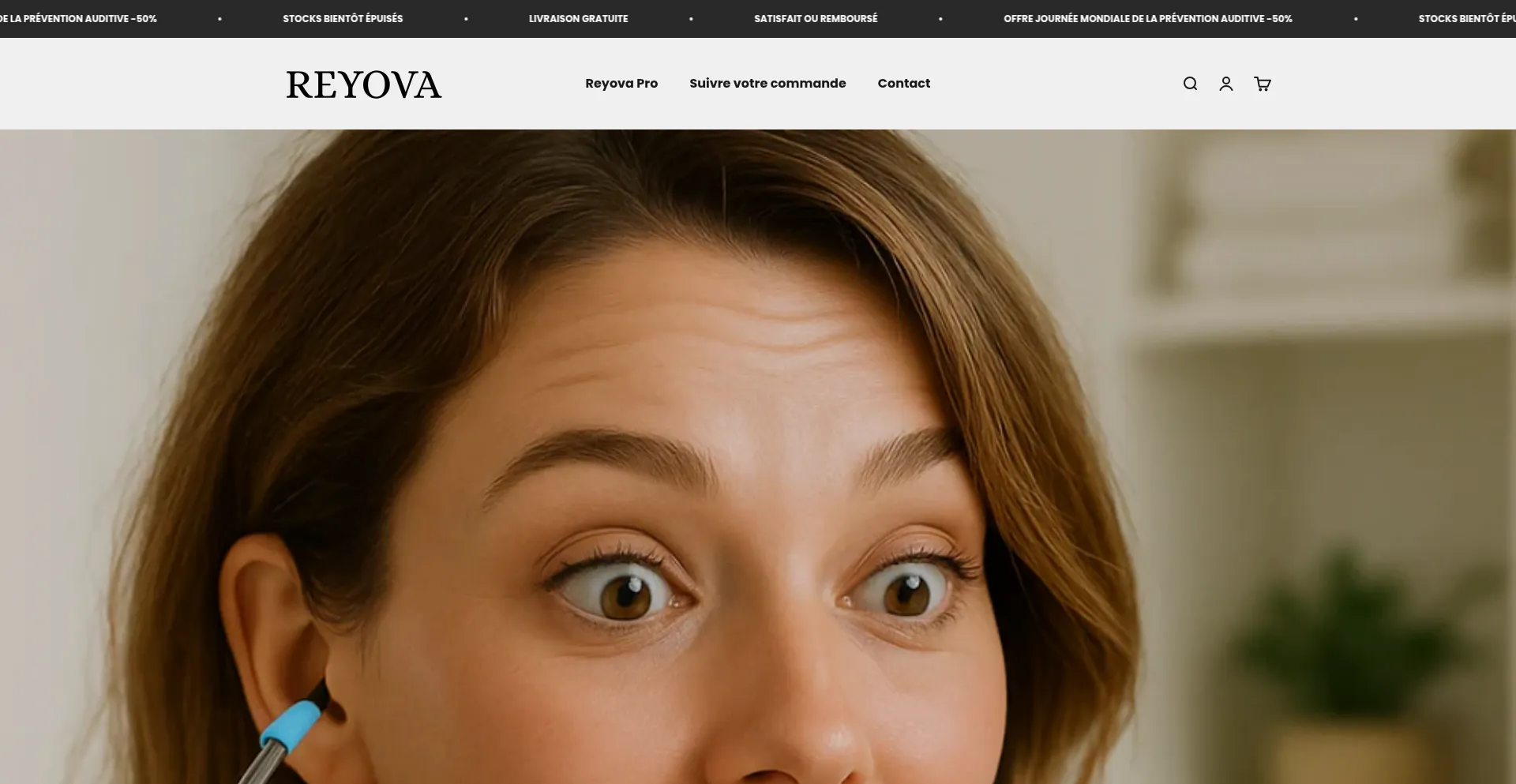 Website screenshot of Reyova.com