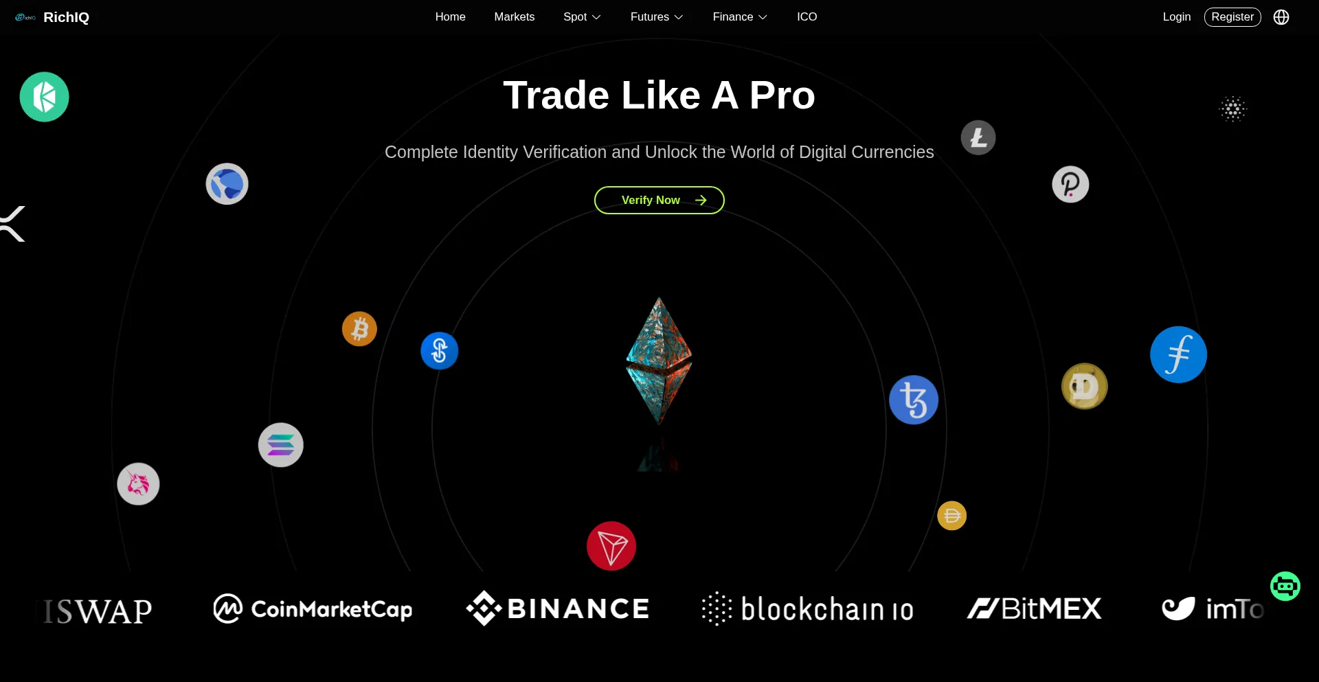 Website screenshot of Richiq.net