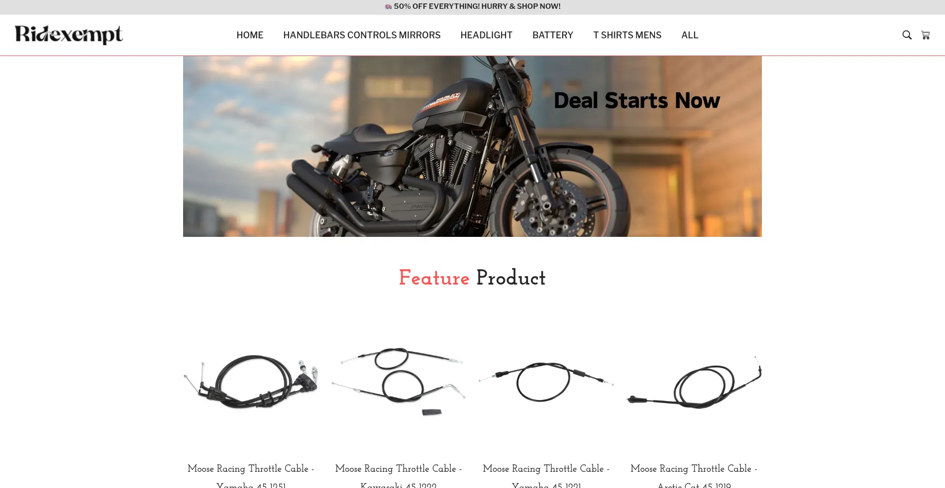 Website screenshot of Ridexempt.com
