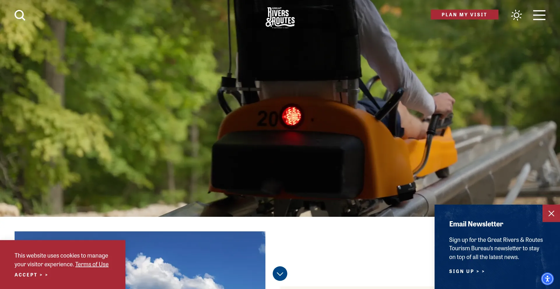 Website screenshot of Riversandroutes.com