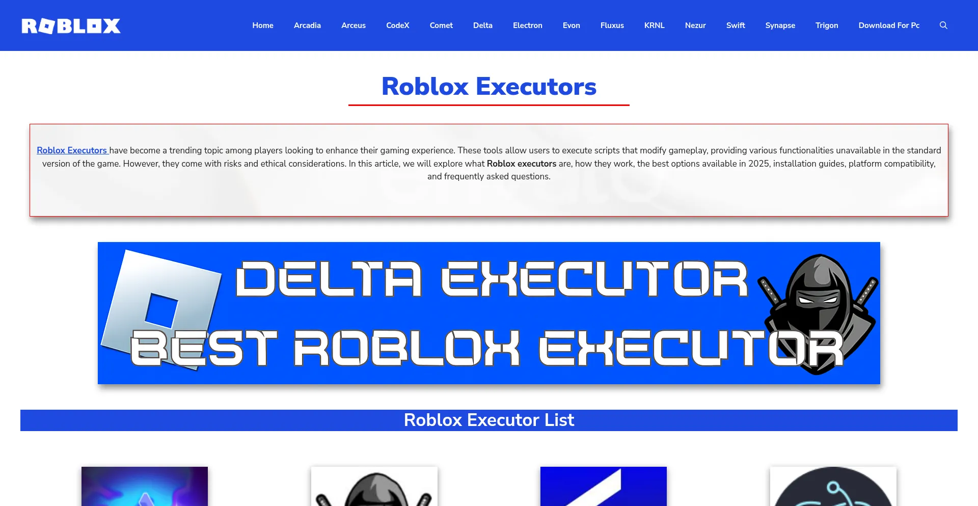 Robloxexecutor.us Screenshot