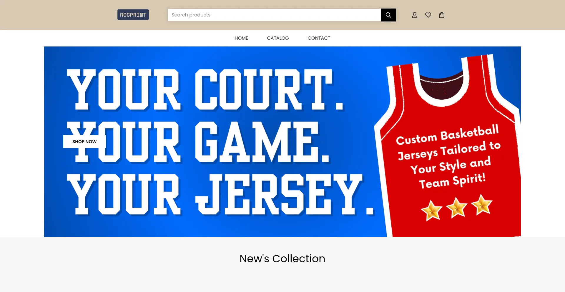 Website screenshot of Rocprint.com