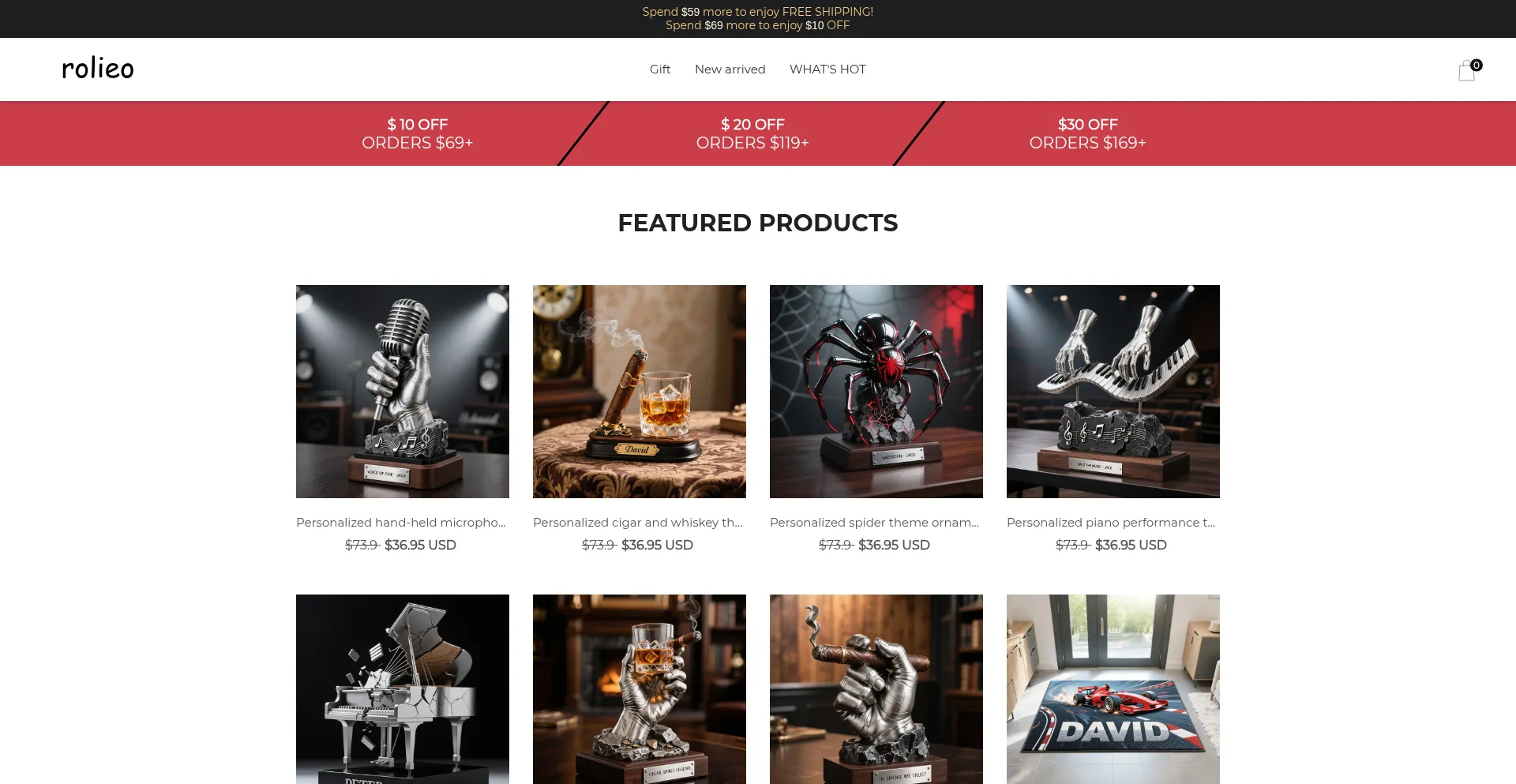 Website screenshot of Rolieo.com