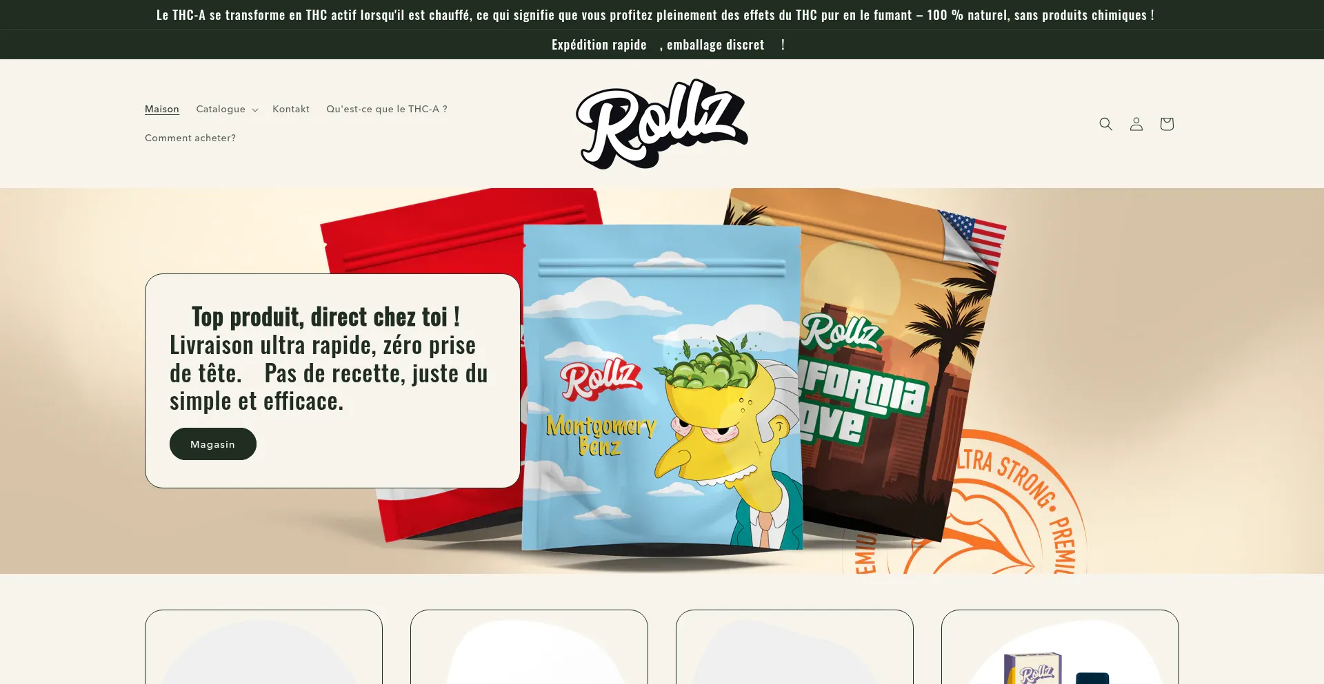 Website screenshot of Rollzfrance.fr
