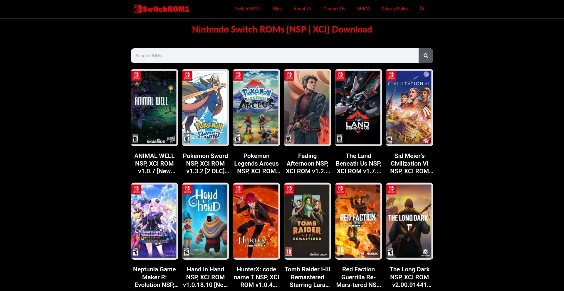 Website screenshot of Rom.gamekazi.com