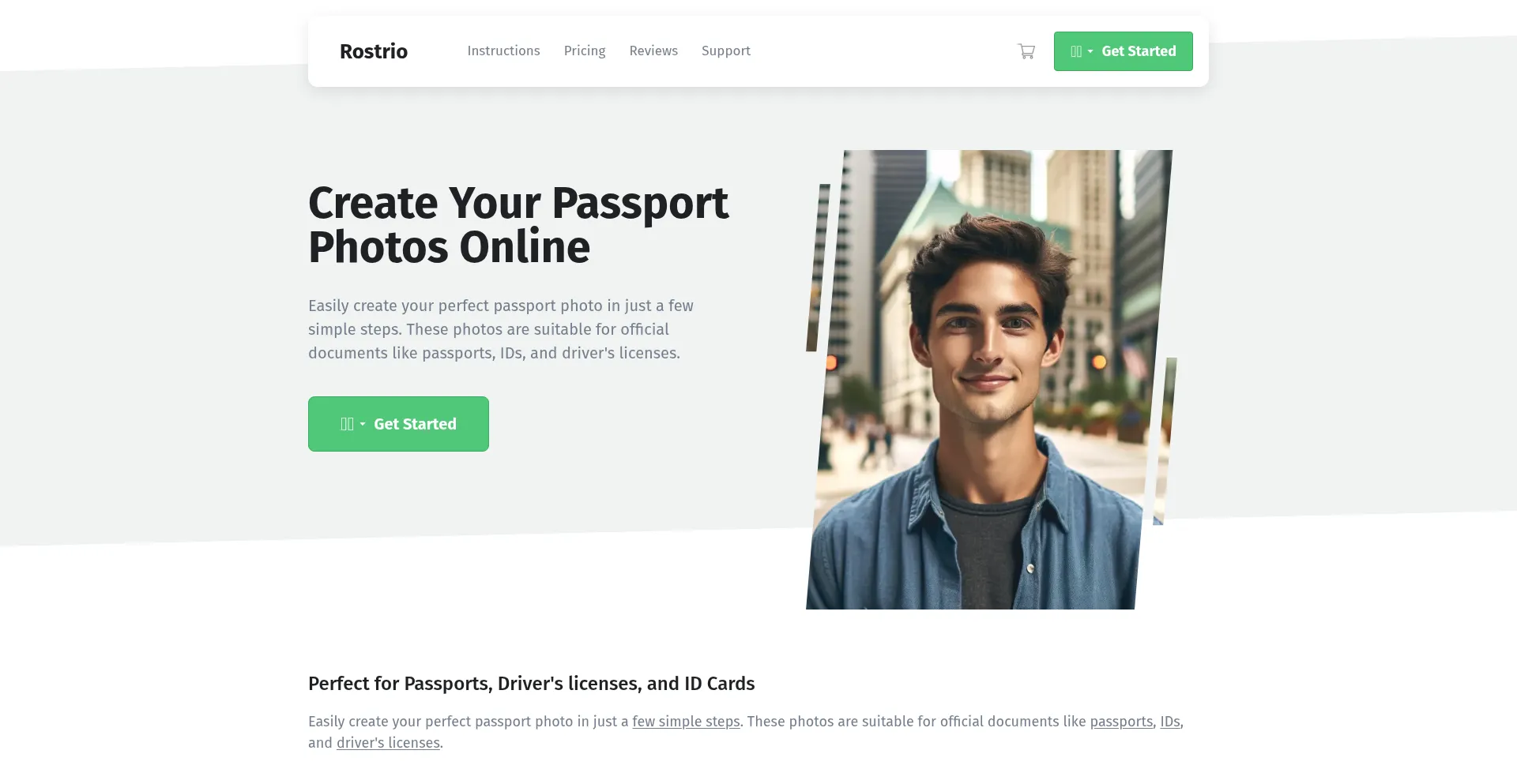 Website screenshot of Rostrio.com