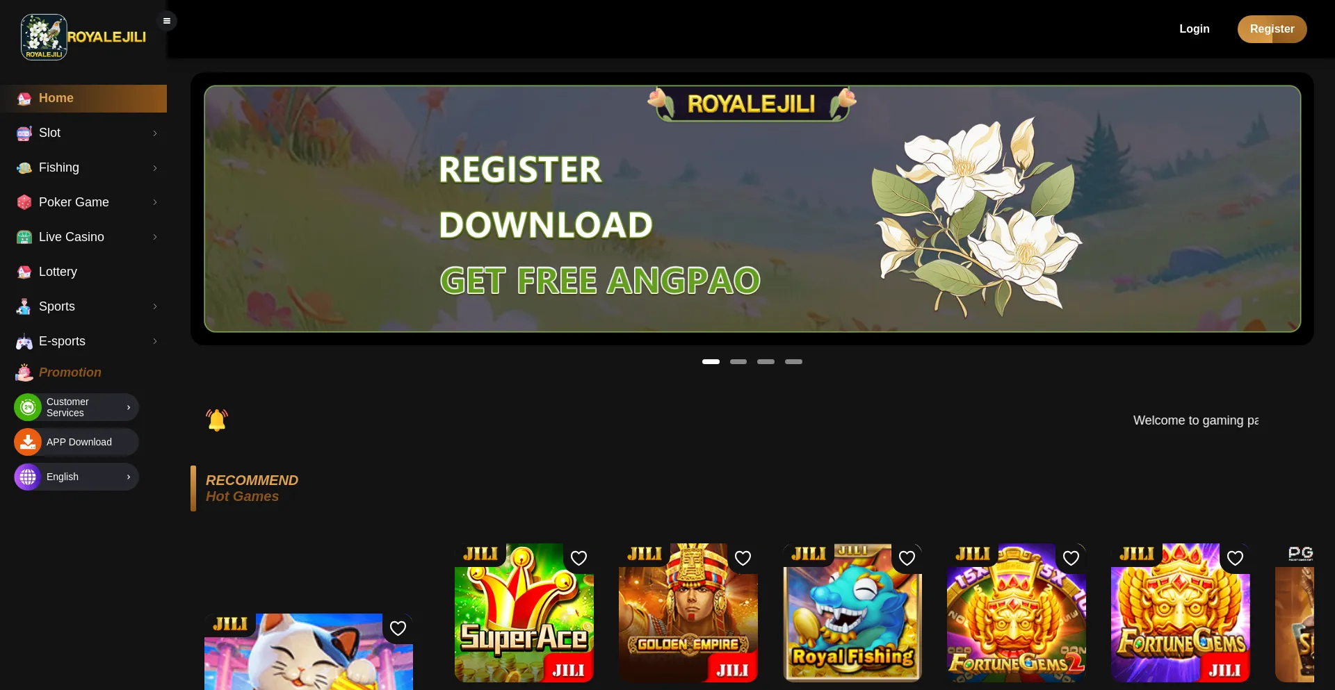 Website screenshot of Royalejili.com