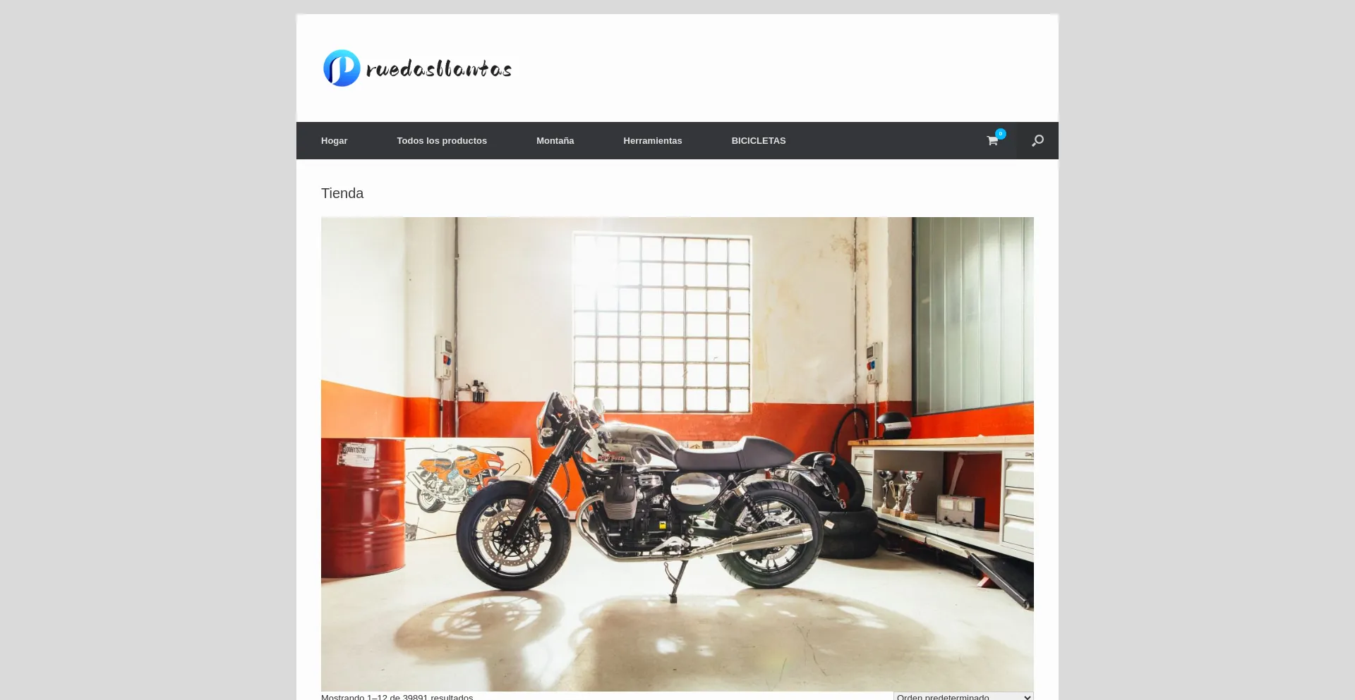 Website screenshot of Ruedasllantas.com