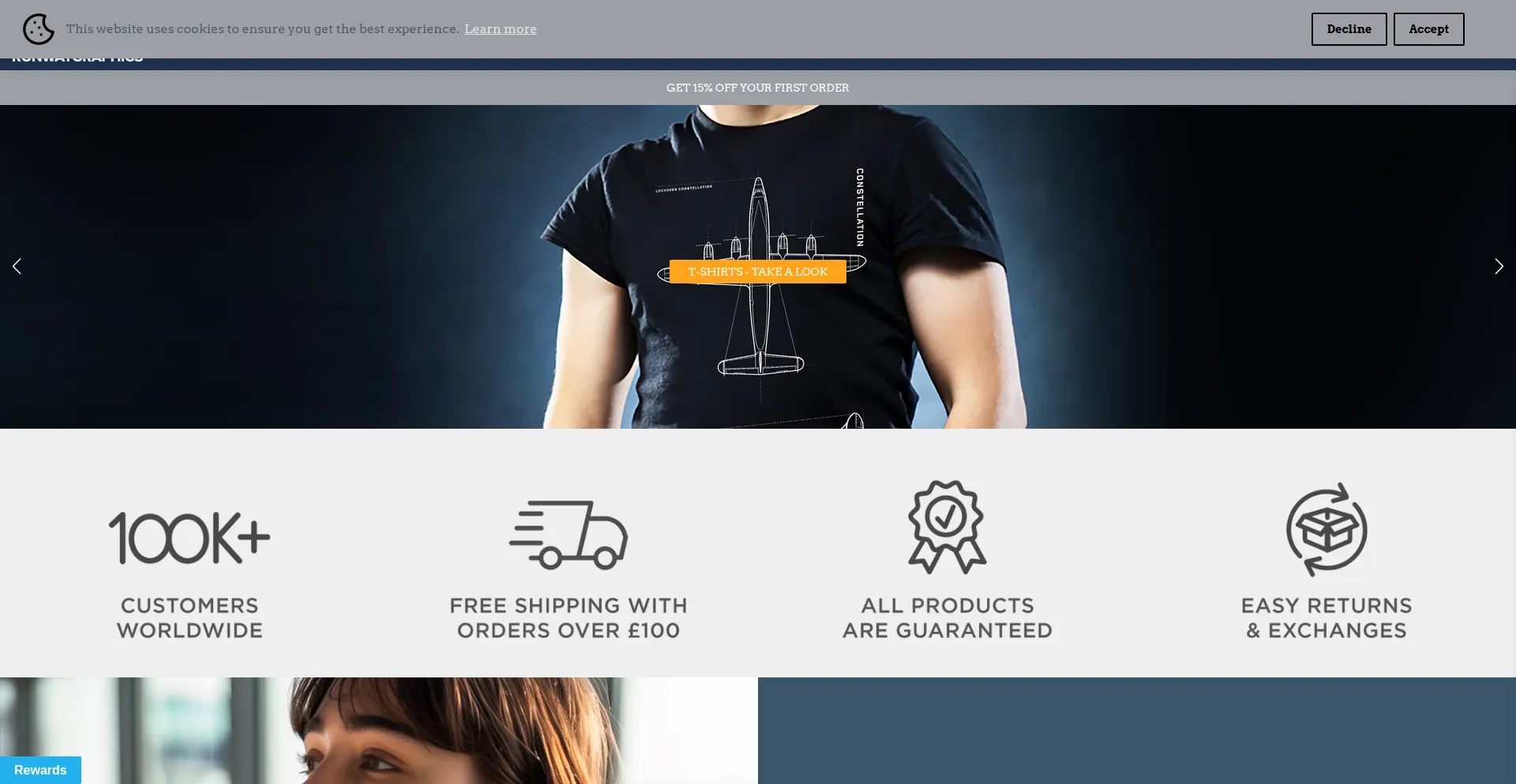 Website screenshot of Runwaygraphics.com