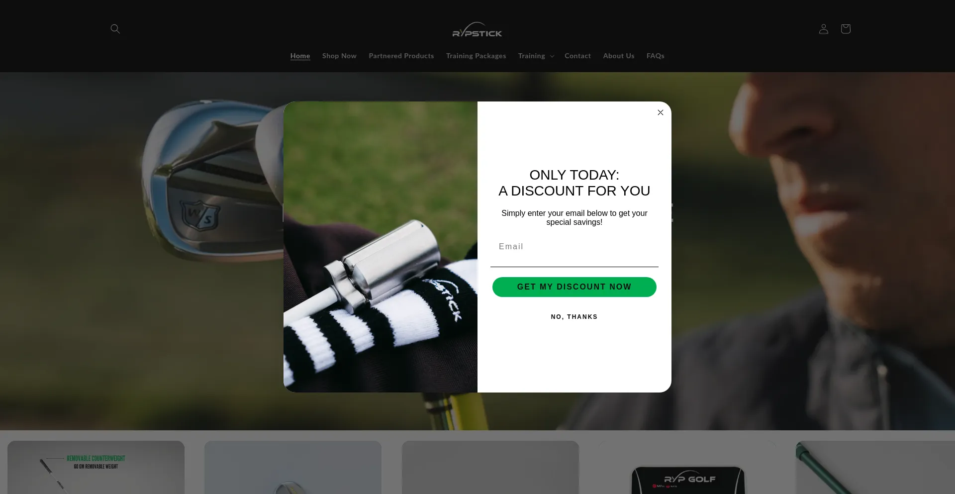 Website screenshot of Rypstick.co.uk