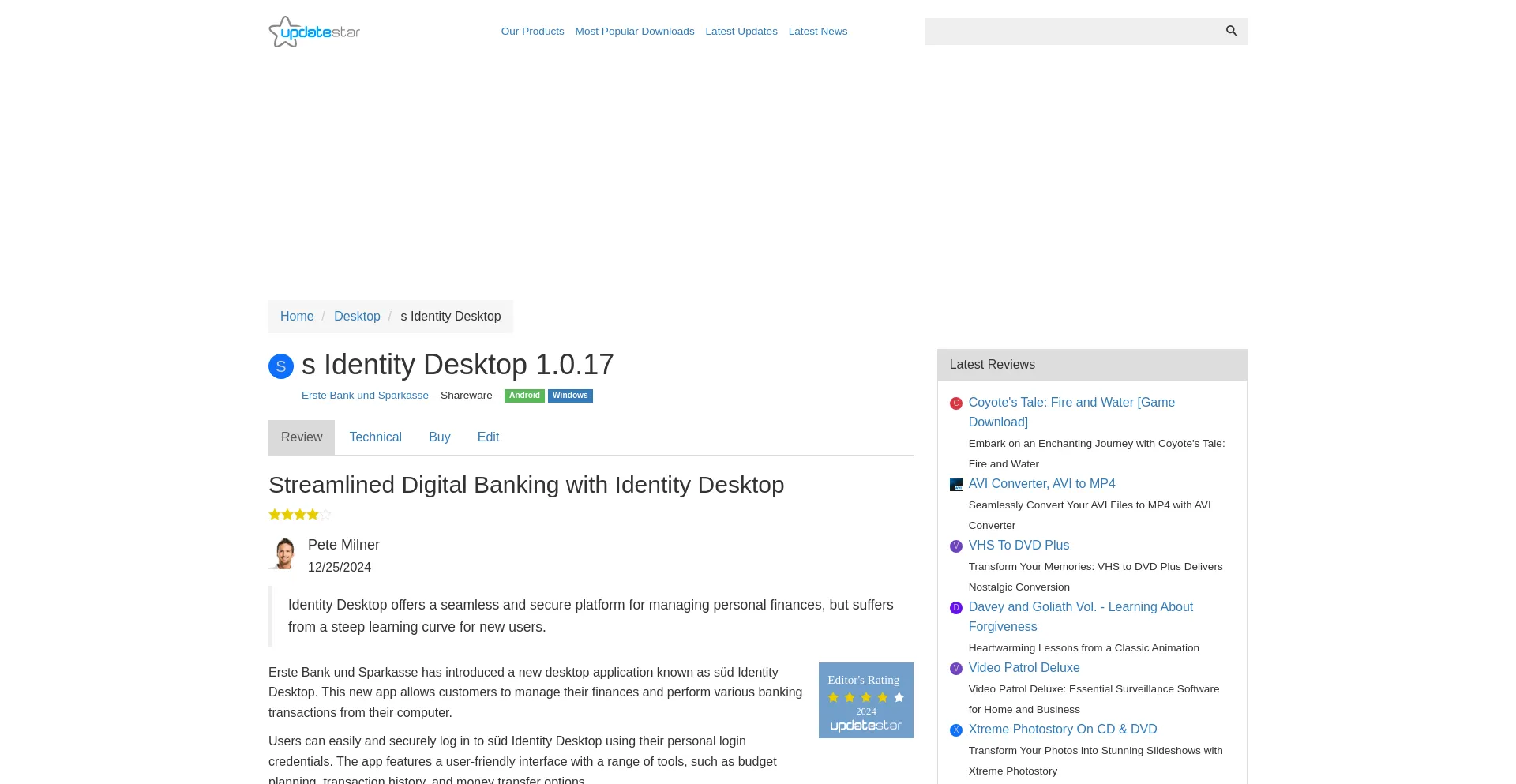 S-identity-desktop.updatestar.com