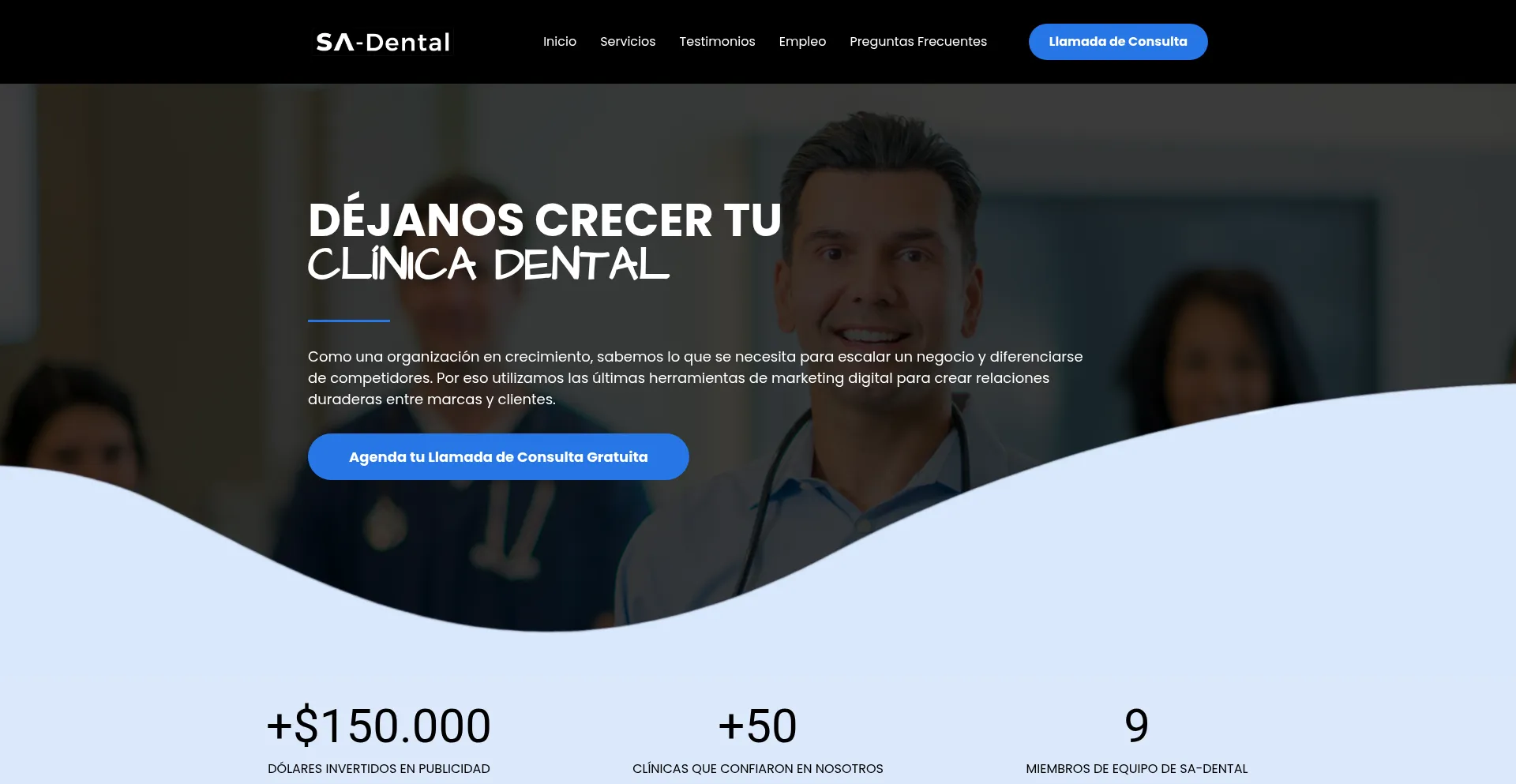 Website screenshot of Sa-dental.xyz