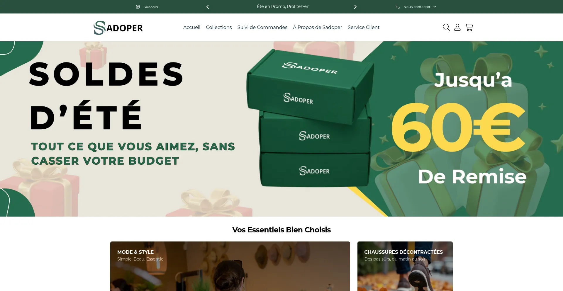 Website screenshot of Sadoper.com