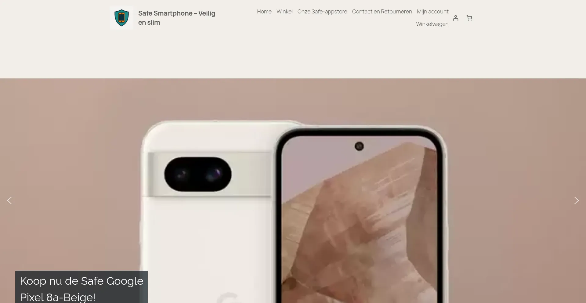 Website screenshot of Safesmartphone.nl